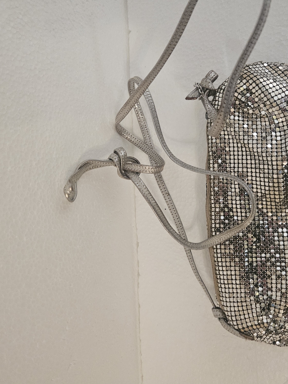 Silver Sequin Wristlet Clutch